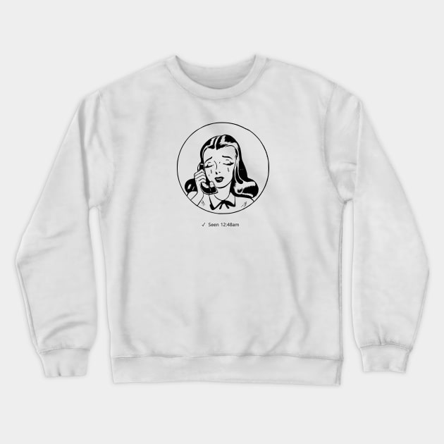 ✓ Seen 12:48am Crewneck Sweatshirt by Taversia